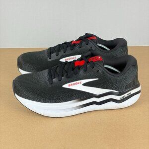 Brooks Ghost Max 2 Athletic Running Shoes Mens 10 Black Red White Breathable